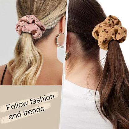 Hair Scrunchies for Women - Hair Ties No Damage Both for Thick Hair or Thin Hair Curl Hair No Crease Scrunchies Ponytail Holder No Hurt Your Hair - color: Light Pink