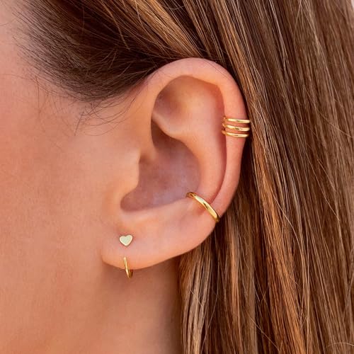 Ear Cuffs Non Piercing Ear Cuff Earrings for Women Gifts Trendy Stuff Clip on Cartilage Earrings Stacks Fake Earrings Jewelry Gifts - color: R: 2pcs silver ear cuff