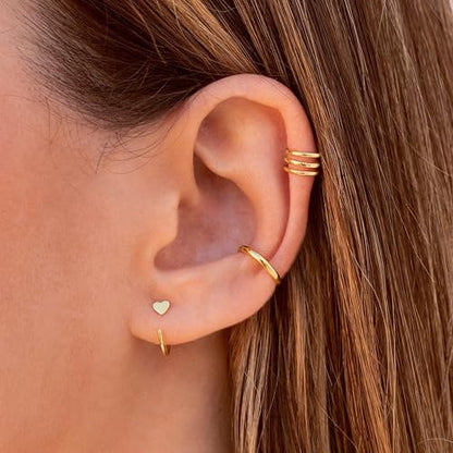 Ear Cuffs Non Piercing Ear Cuff Earrings for Women Gifts Trendy Stuff Clip on Cartilage Earrings Stacks Fake Earrings Jewelry Gifts - color: R: 2pcs silver ear cuff