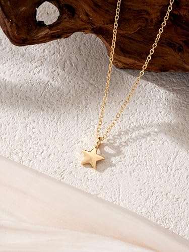 Baydurcan Dainty Gold Necklace for Women Ankh Mom Jesus Sun Star Necklace | 14K Gold Plated Pendant Necklaces Gifts for Friends Sister Mother, Birthday, Christmas, Graduation, Inspirational Gifts - style: Star
