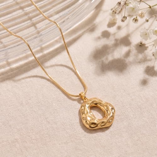 Boho Chunky Gold Statement Necklaces for Women Beach Jewelry Gifts | Versatile Everyday Wear, Pairs with Any Outfit, Ideal Gift for Any Occasion, Easy to Layer, Lightweight, Hypoallergenic - style: Hammered-Gold-E