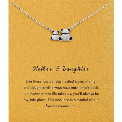RZKING Silvery Necklace for Women, Gifts for Friend Mom Daughter Teacher - style: Panda