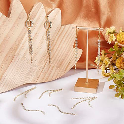 SUNNYCLUE 1 Box 24Pcs 3 Style Tassel Earring Charms Chain Tassel Earrings Set Dangle Chains Rhinestones Charms for Jewelry Making Accessories Women Adults DIY Crafts - color: 24pcs 3 Styles Rhinestone Tassel Charms