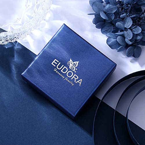 EUDORA Sterling Silver Initial Necklaces for Women, Classic 26 Letter Neckless Gifts for Girls, Sister, Mother Daughter, 18 inch Chain - style: A-Gold