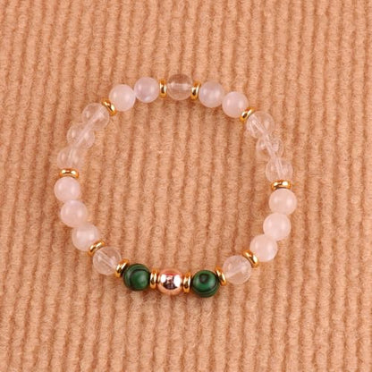 KSQS Healing Stone Bead Bracelet for Women, Natural Gemstones Balance Protection Bracelet, Spiritual Crystal Beads Bracelet Anxiety Relief with Meaning Card - color: Grief
