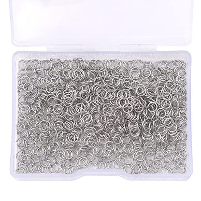 BEADIA Platinum Plated Jump Rings Non Tarnish 4mm 900pcs for Jewelry Making Findings - color: Platinum, size: 0.5x4mm