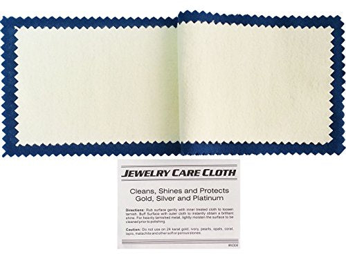 Duhaas® Exclusive Blue & Yellow Polishing Cloth – 8x4” Dual-Sided Tarnish Remover & Shine Restorer | Anti-Tarnish Jewelry Cleaning Cloth for Silver, Gold, Platinum, Brass, Coins & Collectibles