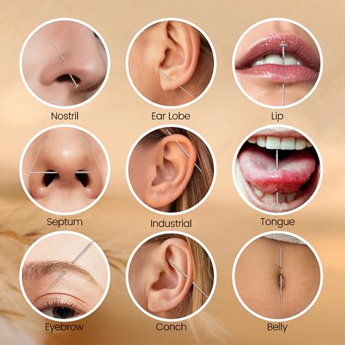 Piercing Ball Grabber Tool, 14-20G Taper for Changing Jewelry | Surgical Steel Flat Back Earrings Threader Tool Insertion Pin, Body Piercing Kit for Ear Rook Conch Nose Lip Jewelry Removal - style: Piercing Tapers (14G 16G 18G) + Ball Grabber Tool