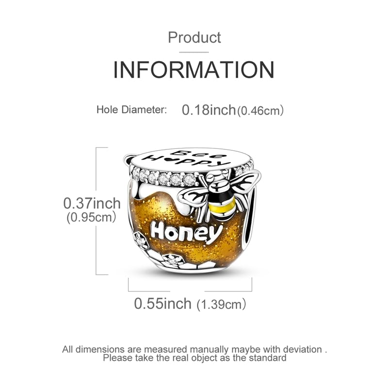 Gold Flower Family Charms for Bracelet Bead Charm for Women Jewelry Present - style: Honey Jar Charms