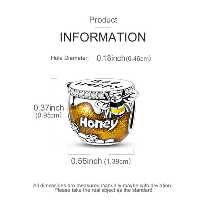 Gold Flower Family Charms for Bracelet Bead Charm for Women Jewelry Present - style: Honey Jar Charms