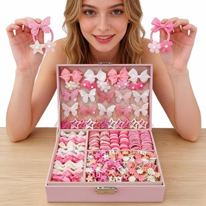 534 Pcs Hair Accessories Set, OPP Bag Packaging, Hair Clips, Barrettes, Hair Ties, For Daily Hairstyling And Gifting - color: 534 Sets OPP Bagged