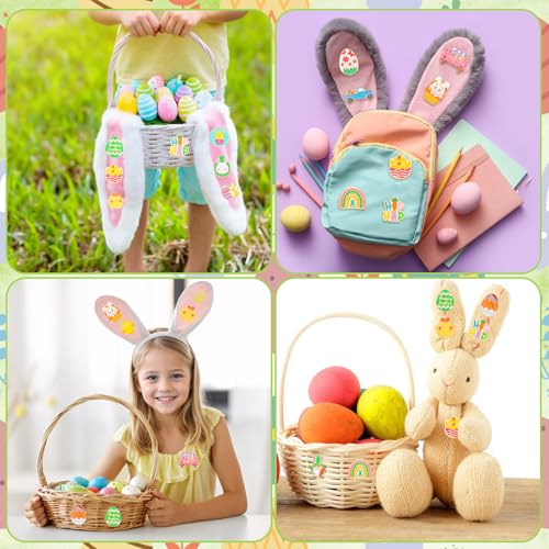 SANNIX 60Pcs Easter Pins, Easter Enamel Lapel Pins Assorted Bunny Eggs Carrot Butterfly Pin Badge Cartoon Backpack Pin Brooches for Clothes Bags Hats Accessories, 30 Styles - style: Easter Pins