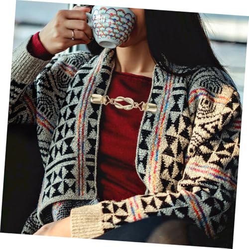 PartyKindom 3pcs Vintage Sweater Shawl Clips Retro Cardigan Collar Brooches for Women Dress Shirt Fasteners Vintage Clothing Clips for Shawl and Cape