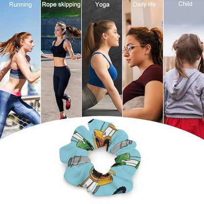 No-Damage Scrunchies for Women Milk Farm Tractors, Gentle Spiral Coils, Traceless Ponytail Holders for Night, Sleep, and Bedtime - color: Style (856)