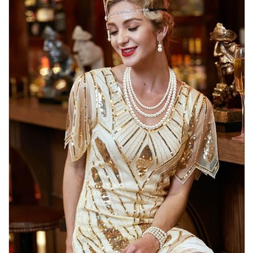 Cryshimmer Pearl Choker Necklace for Women Faux Pearl Beads Strand Necklace Earring Set Costume Jewelry,Gift for Wife Mother - color: Pearl Set-3