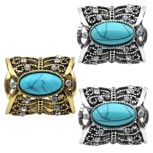 VALICLUD Vintage Rhinestone Scarf Clips 3Pcs Hollow Shawl Buckle Clasps for Women Wedding Party Daily Wear Fashion Scarf Accessories