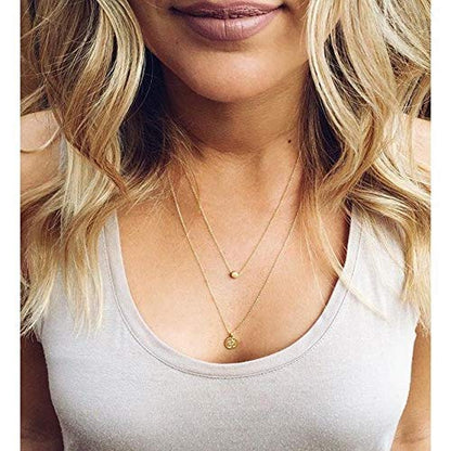 Baydurcan Friendship Anchor Compass Necklace Good Luck Elephant Pendant Chain Necklace with Message Card Gift Card - style: Dot