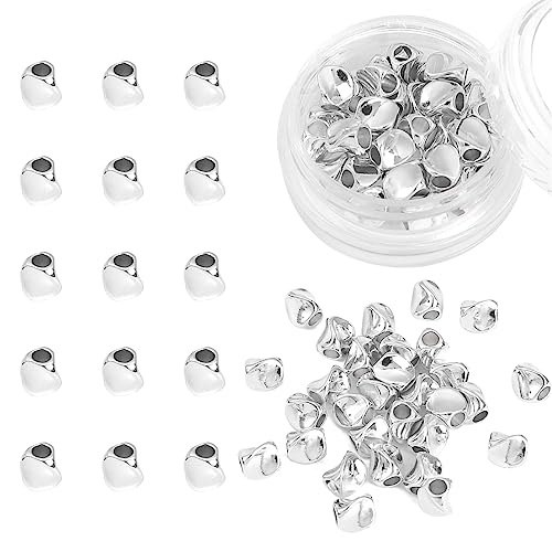 Silver Plated Twisted Spacer Beads 4x5mm 30pcs for Jewelry Making Findings Non Tarnish - color: Silver, size: 4x5mm Twisted