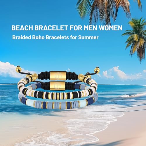 18K Gold-Plated Bracelets for Men Franco Link Chain Adjustable | Stainless Steel Bracelet, Gold Beads Bracelet, Handcrafted Braided, Mens Jewelry Birthday Gift for Men - color: Black with White
