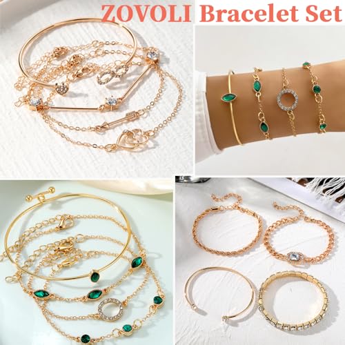 57 Pcs Gold Jewelry Set for Women,12 Pair Hoop Earrings，18 Pair Round Stud Earrings,21 Pcs Stackable Knuckle Rings,6 Pcs MultiLayer Pendant Necklaces，Fashion Accessories for women Gifts - style: Style 2