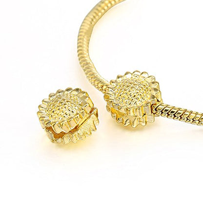 RUBYCA 20pcs Gold Color Clip Lock Stopper Clasp Beads DIY fit European Charm Bracelet Model 127 - color: Model 127 Gold Plated, size: 20 PCS