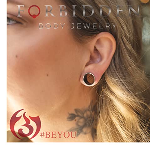 Forbidden Body Jewelry Ear Gauges, Ear Tunnels, Tunnels For Ears, Surgical Steel Mirror Finish Double Flared Tunnel Plug Earrings - style: 2pcs: 2.4mm (10GA)
