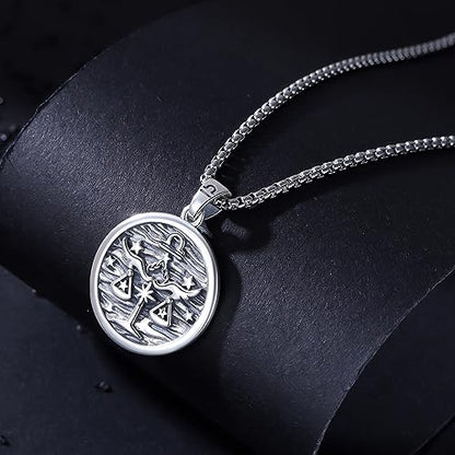 925 Sterling Silver Zodiac Constellation Necklaces for Men Women | Retro,Daily,Birthday, Graduation,Horoscope,Zodiac Sign,Hypoallergenic,with Jewelry Box - style: 9- Libra (A-Retro Sep.23-Oct.22）