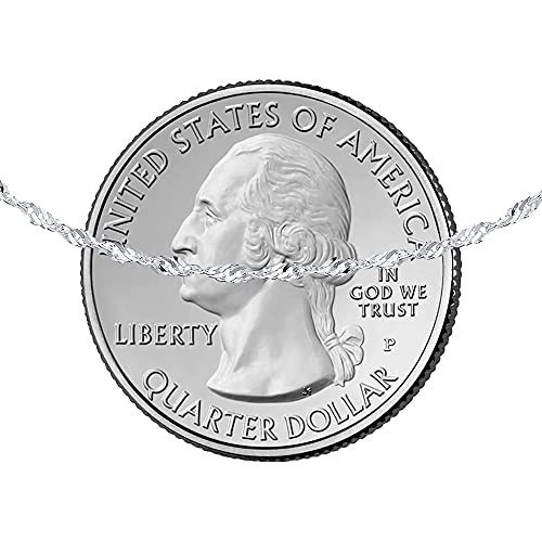 Savlano 925 Sterling Silver 9, 10 Inches Chain Anklet for Women Comes With a Gift Box - style: Singapore