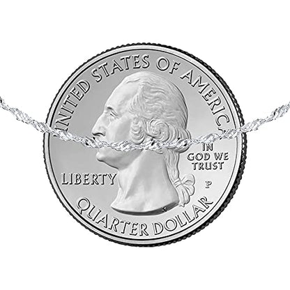 Savlano 925 Sterling Silver 9, 10 Inches Chain Anklet for Women Comes With a Gift Box - style: Singapore