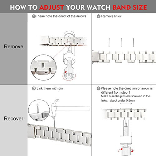 Compatible with Alta Bands Metal, Special Edition Replacement for Alta HR Stainless Steel Bands Adjustable Accessory Wristband Small Large for Alta Bracelet Women Men - color: A2-Silver-Black