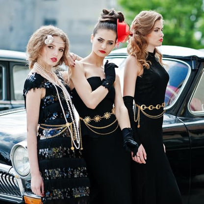 3Pcs Layered Waist Chains for Women Boho Festival Costume | Sunflower Butterfly Belts, Adjustable Fashion Accessories, Western Style, Party Hip Chain Belt - style: Boho Gold Sunflower