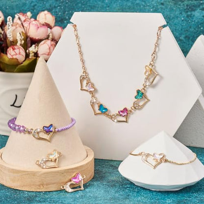 Elecrelive Crystal Heart Charms Rhinestone Heart Pendants Valentine Charms for Necklace Bracelet Earring Wedding Jewelry - color: 6 Colors Butterfly