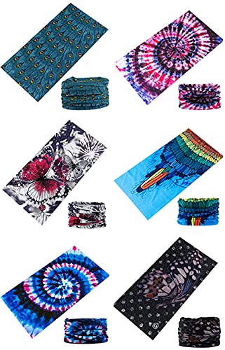 KINGREE KINREE 6PCS Outdoor Magic Scarf, Elastic Headbands, Headscarves, Headwear, Mask - color: Swing