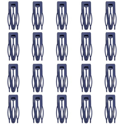 20 Pcs Snap Hair Clips for Women Snap Hair Barrettes Double Grip Hair Clips 3 Prong Clips for Hair Barrettes for Women Girls (Dark purple) - color: Dark purple