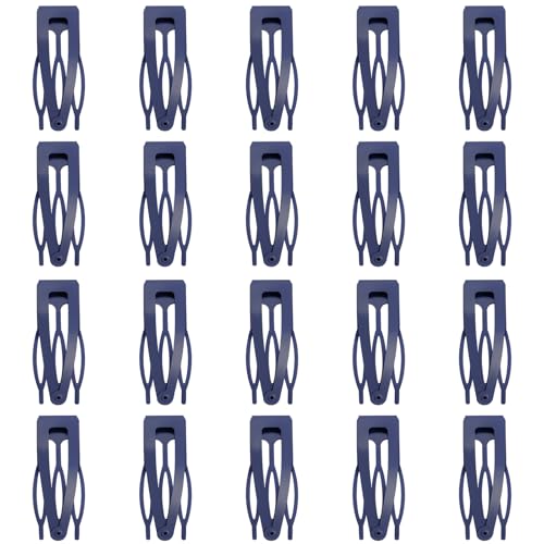 20 Pcs Snap Hair Clips for Women Snap Hair Barrettes Double Grip Hair Clips 3 Prong Clips for Hair Barrettes for Women Girls (Dark purple) - color: Dark purple
