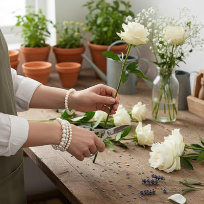 10 PCS Pearl Bracelet for Women Pearls Stretchy Bracelets Set Faux Pearl Bridal Wedding Bracelet Stackable Boho Jewelry for Women Party Wedding Gifts