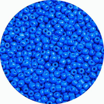 Legefo 4mm Glass Seed Beads Bulk, Blue 6/0 Small Mini Pony Seed Beads, Tiny Round Craft Bead for Bracelet Necklace Wrist Jewelry Making Beading Weaving DIY Crafts Supplies, 1000pcs - color: Blue