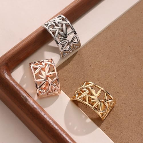 Elegant Leaf Silk Scarf Ring Brooch for Women Metal Delicate Oblate Shawl Scarves Buckle Wrap Clasp Clip Brooches Fashion Unique Wedding Formal Party Dress Accessories Jewelry - color: 14k Gold Plated