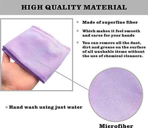 Longmann Norwεx Window Cleaning Cloth, Glass Cleaning Cloth, Streaks Schatches Free. Violet,1 Pack - color: Violet 1 Pack
