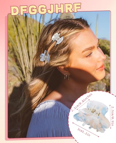 Molans 12 Pcs Small Hair Clips Mini Claw Jaw Clips Women Girls Thin Hair | Tiny Short Acrylic Cute Clips Non Slip Little Hair Accessories Clamps for Half Updo Styling Fine Hair Bangs Kids Toddlers - color: Gilltter