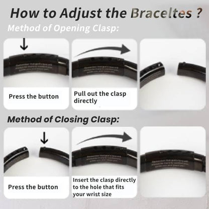 2 Pack Men's Inspirational Cross Bracelets, Double-Row Braided Leather Faith Bracelets, Stainless Steel Adjustable Cuff Bangle Bracelet Encouragement Motivational Gift for Men Teenage, Black