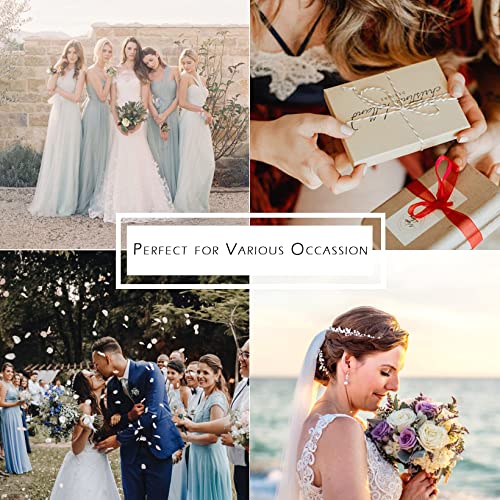 Wedding Jewelry for Bride Bridesmaid, Pearl Dangle Earrings and Pendant Necklace Set Bridal Jewelry for Promise Wedding Party - color: 4.3#rose gold-Necklace/Earrings