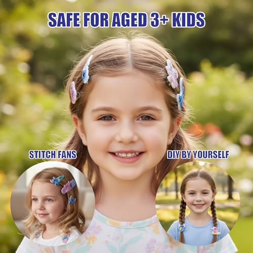 Stitch Hair Accessories Set with Hair Clips, Bows & Scrunchies - color: Disney Stitch