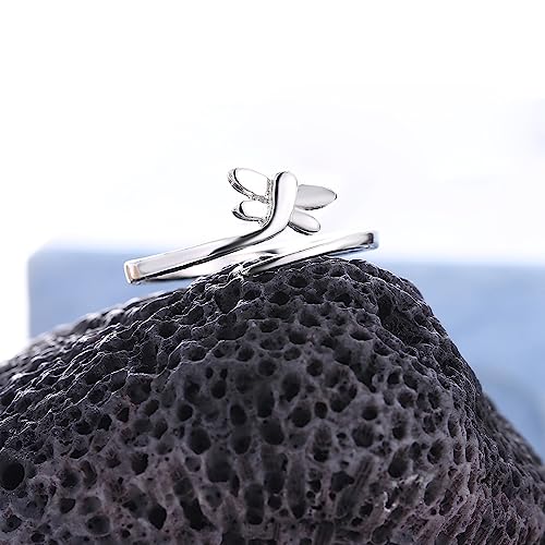 4PCS S925 Silver Rings for Women Finger Rings Knuckle Rings Toe Rings for Women Adjustable
