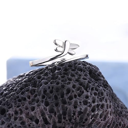 4PCS S925 Silver Rings for Women Finger Rings Knuckle Rings Toe Rings for Women Adjustable