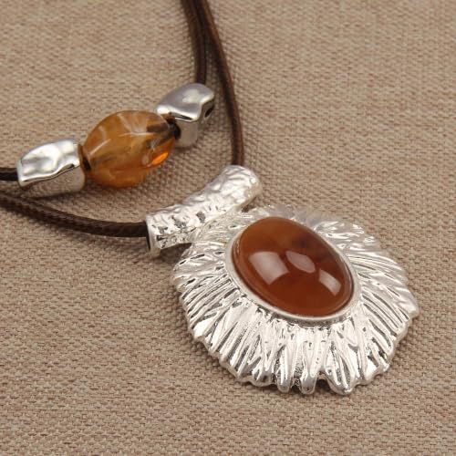 Chunky Pendant Necklace for Women Vintage Boho Necklaces Choker Layered Statement Necklaces Bohemian Jewlery Gifts - style: Bohemian Chunky Necklace