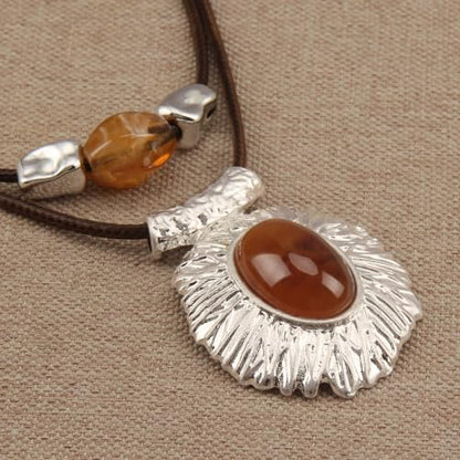 Chunky Pendant Necklace for Women Vintage Boho Necklaces Choker Layered Statement Necklaces Bohemian Jewlery Gifts - style: Bohemian Chunky Necklace