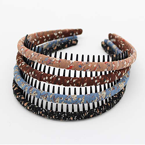 JOBAND hair accessories for women.headbands for women,hair band(pack of 4) | zig zag headbands,Non Slip head bands,hair bands for women's hair Suitable Daily Use,Spa,Parties,Yoga - color: Multi-colored-3