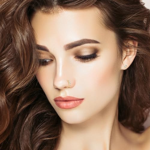 35-70 PCS 18G 20G Nose Rings for Women & Men - Gold Hoops, L Shape, Studs & Screw - 316L Surgical Stainless Steel - color: Color M-25pcs