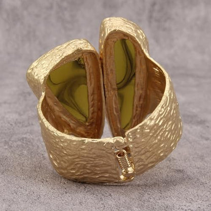 Chunky Bangle Bracelets for Women Cuff Bracelet Thick Gold Bangles Open Wide Arm Cuffs Bracelets Boho Jewelry - style: Gold Bangle